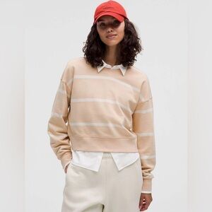 Lululemon Perfectly Oversized Cropped Crew *Stripe